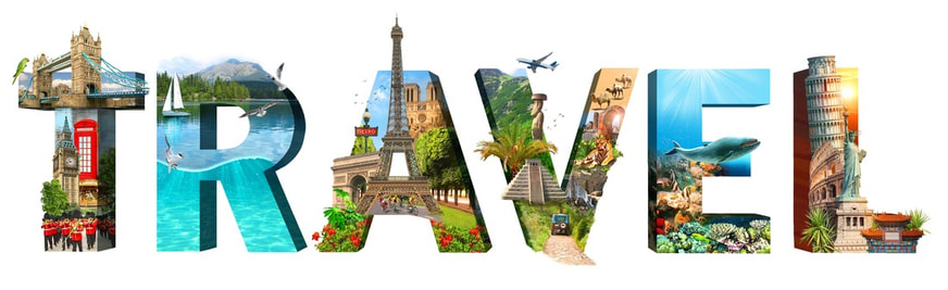 Travel with iconic destinations in the letters